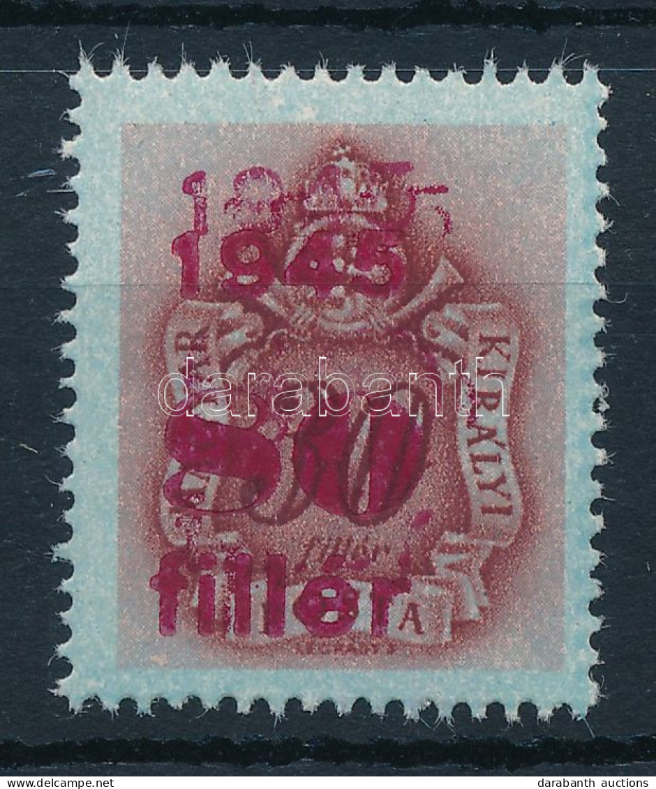 ** 1945 Kisegítő Portó 80f/30f Kettős Felülnyomással / Postage Due Mi. 172 With Double Overprint - Other & Unclassified