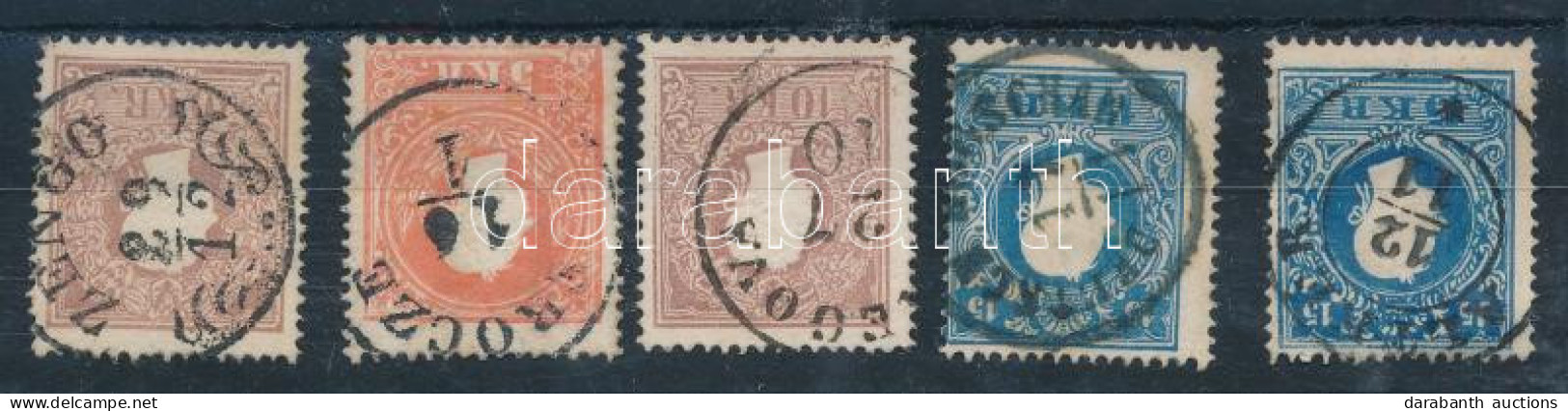 O 1858 5kr, 2 Db 10kr, 2 Db 15kr Klf Bélyegzésekkel (Gudlin 1.080 P) - Sonstige & Ohne Zuordnung