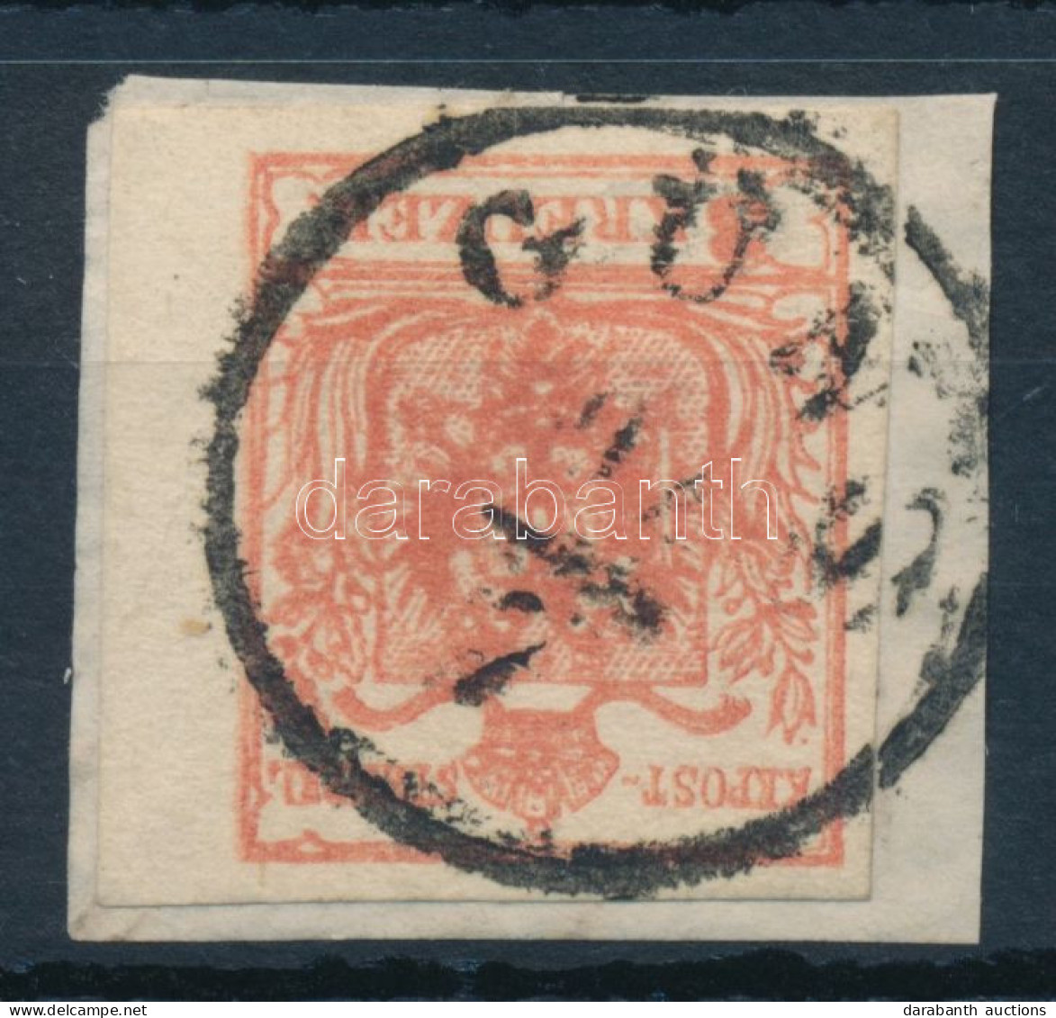 1850 3kr MP III. Nagy ívszéllel "GÜNS" - Otros & Sin Clasificación