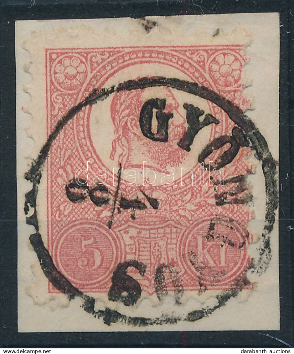 1871 Kőnyomat 5kr Kivágáson "GYÖNGYÖS" (10.000) - Sonstige & Ohne Zuordnung