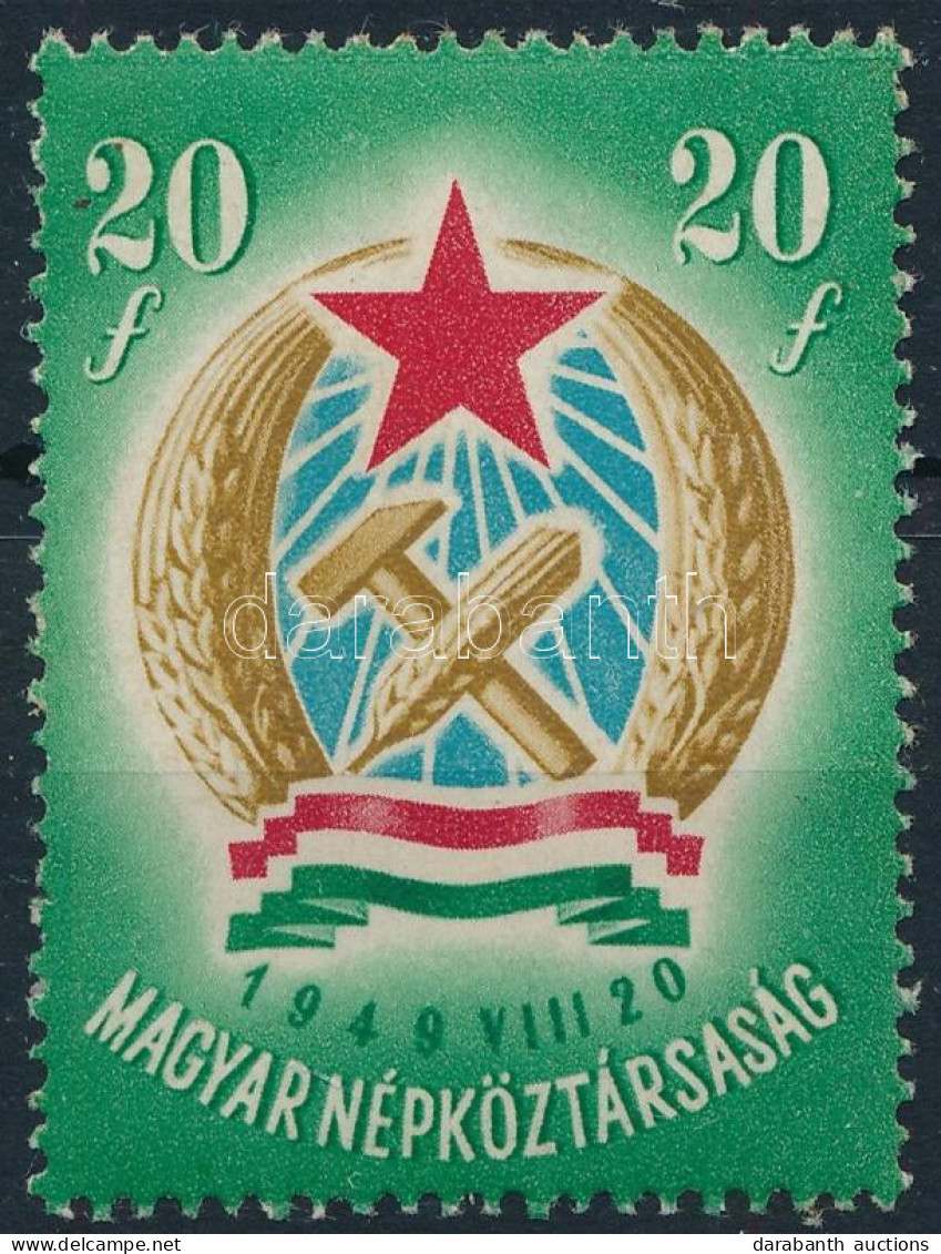 * 1949 Alkotmány (I.) 20f Makkos Vízjellel (**12.000) - Other & Unclassified