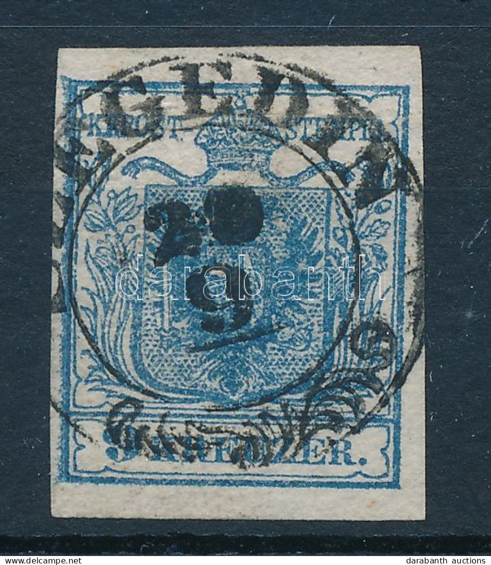 O 1850 9kr HP II ívszéli Nyomat, Enyhén Kiemelt Középrész "(SZ)EGEDIN" - Altri & Non Classificati