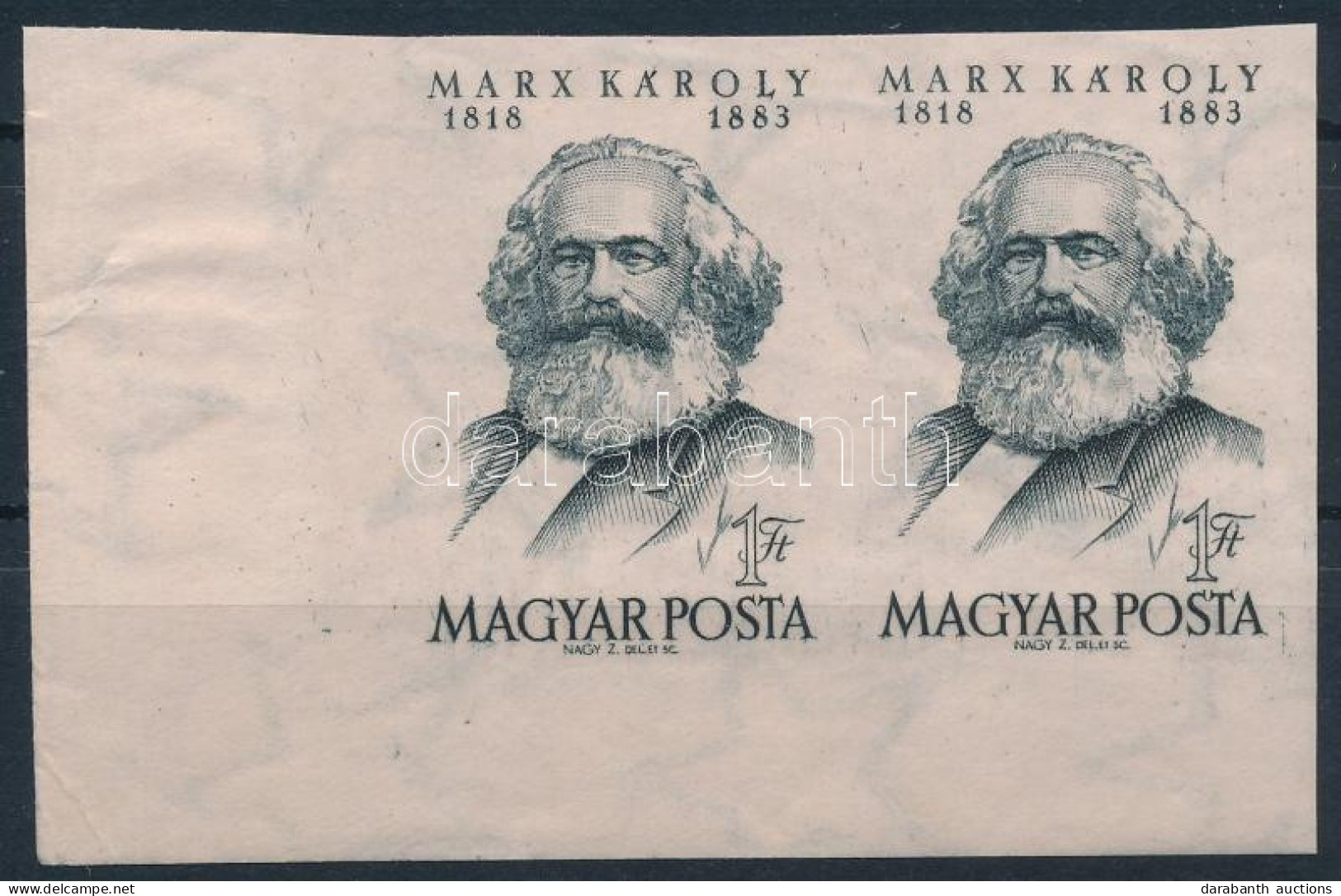 ** 1953 Marx ívsarki Vágott Pár (16.000+++) - Sonstige & Ohne Zuordnung