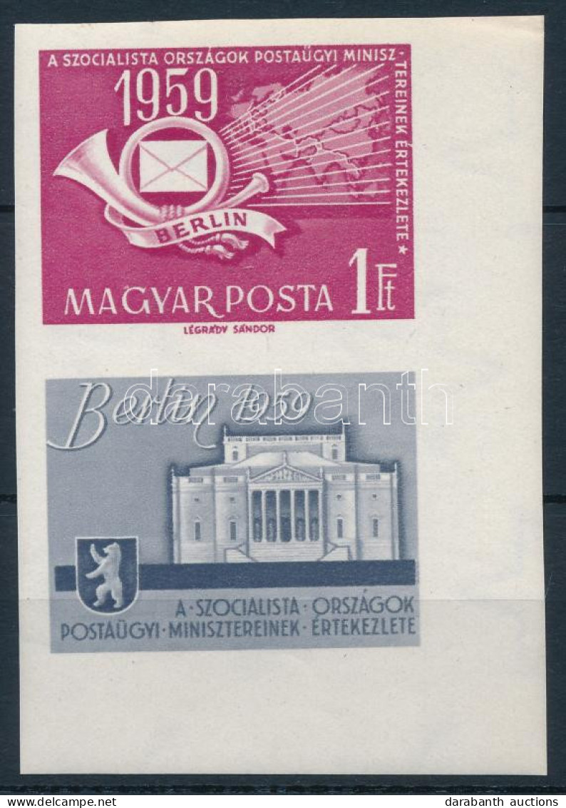 ** 1959 A Szocialista Országok Postaügyi Minisztereinek értekezlete (II.) - Berlin ívsarki Vágott Pár (4.000) - Sonstige & Ohne Zuordnung