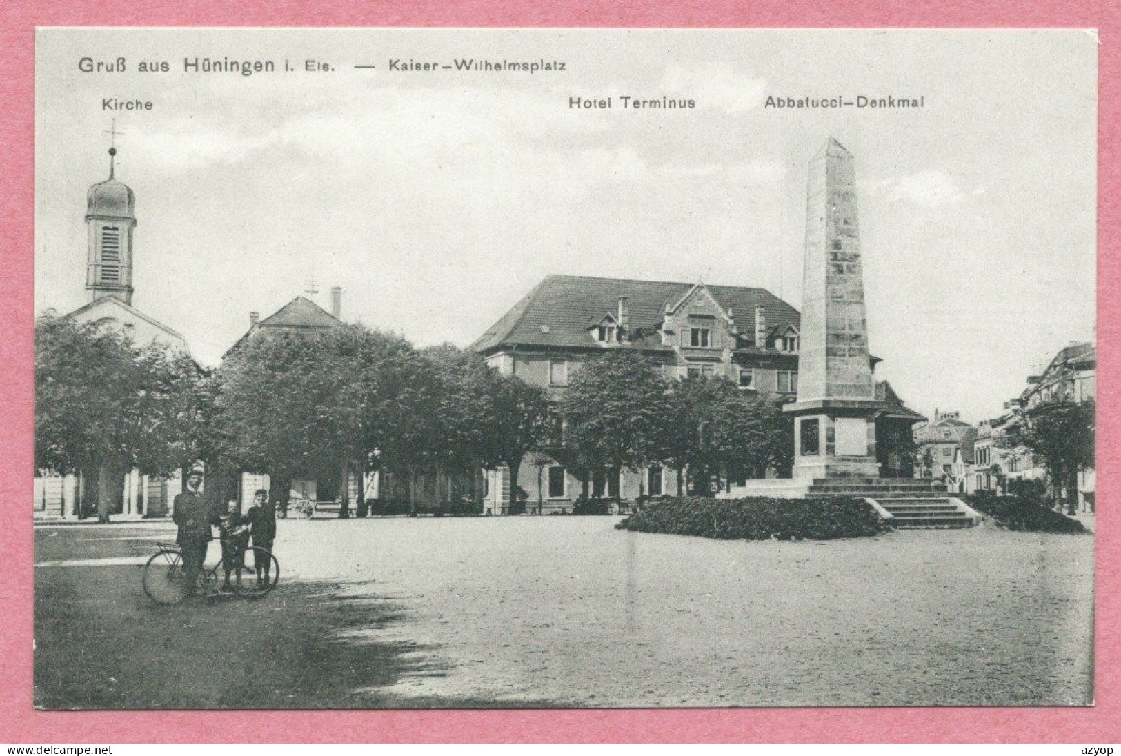 68 - GRUSS Aus HÜNINGEN - HUNINGUE - Kaiser Wilhelmplatz - Huningue