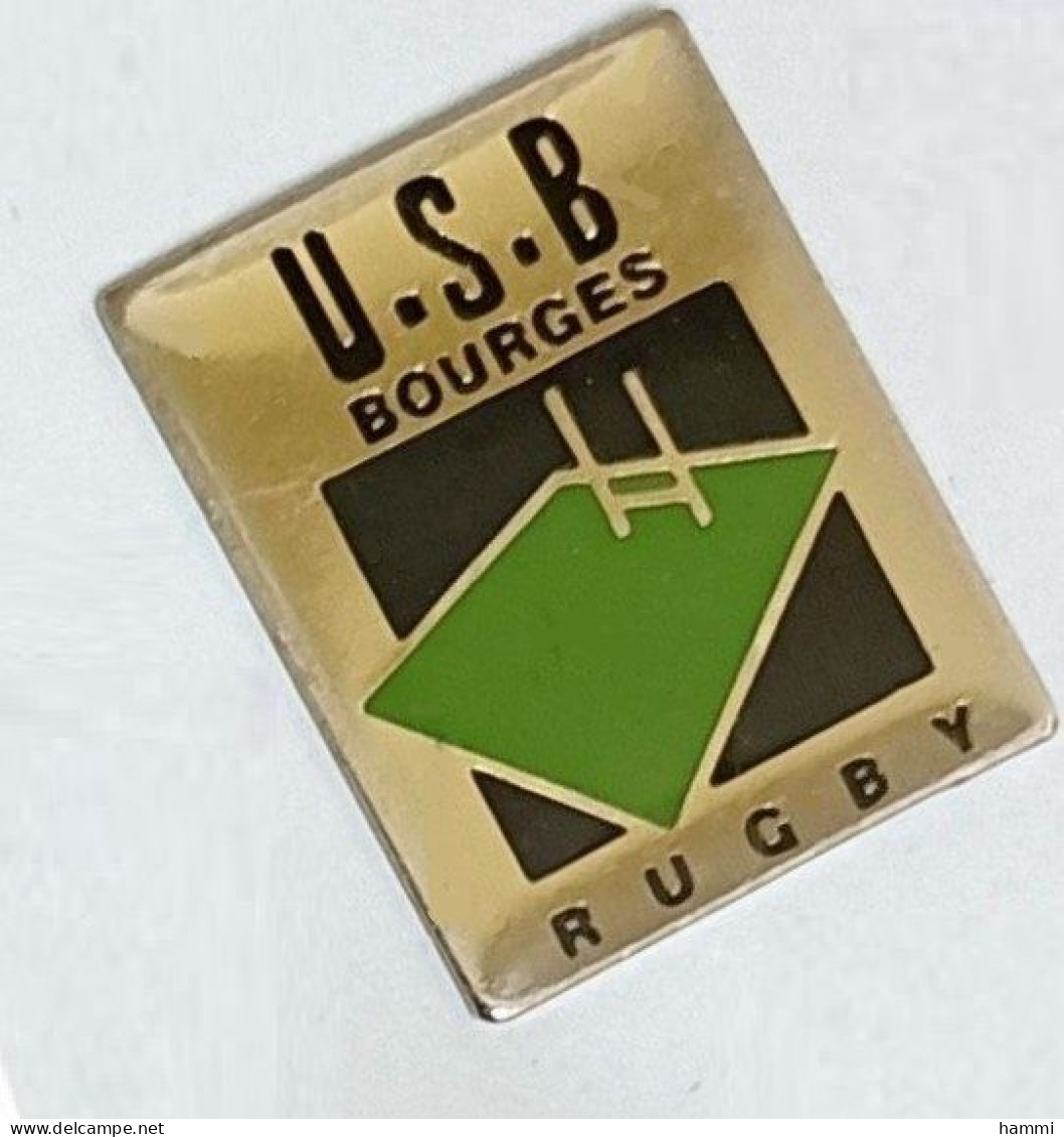 A313 Pin's USB RUGBY BOURGES CHER Achat Immédiat - Rugby