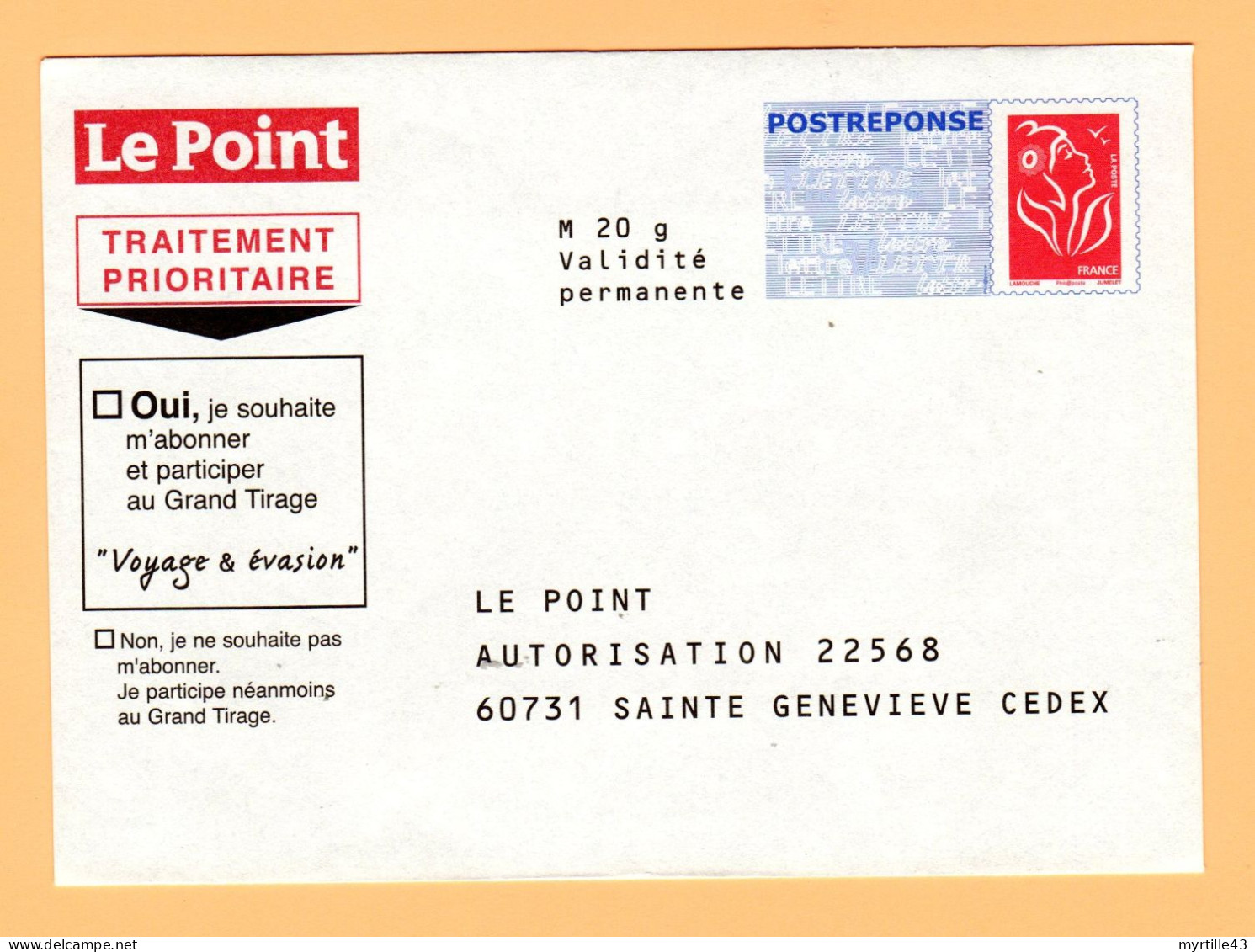 PAP Réponse Le Point - Neuf - 06P643 - PAP: Ristampa/Lamouche