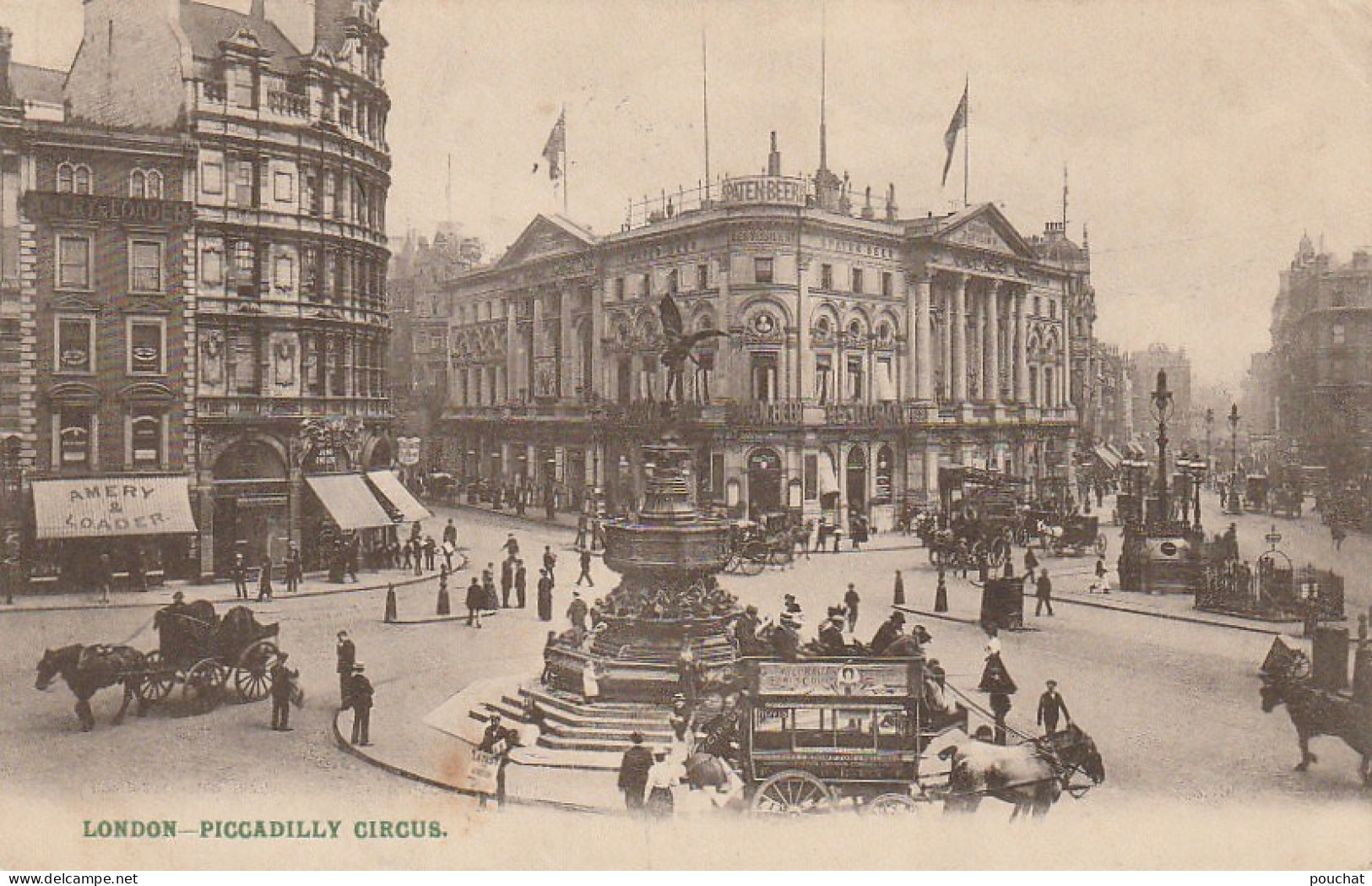 OP Nw34- LONDON ( ENGLAND ) - PICCADILLY CIRCUS - ANIMATION - 2 SCANS - Piccadilly Circus