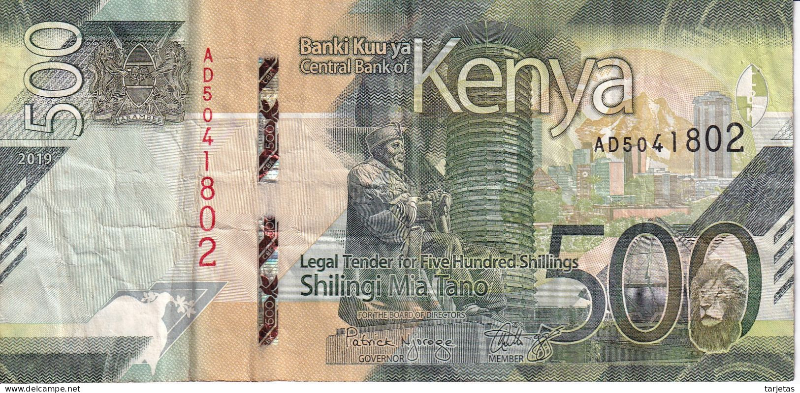 BILLETE DE KENIA DE 500 SHILINGI DEL AÑO 2019 (BANK NOTE) - Kenya