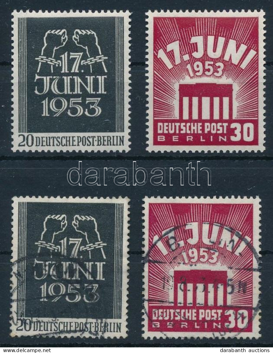 **, O Németország - Berlin 1953 Kelet Berlini Felkelés Postatiszta és Pecsételt Sor Mi 110-111 (Mi EUR 90.-) - Other & Unclassified