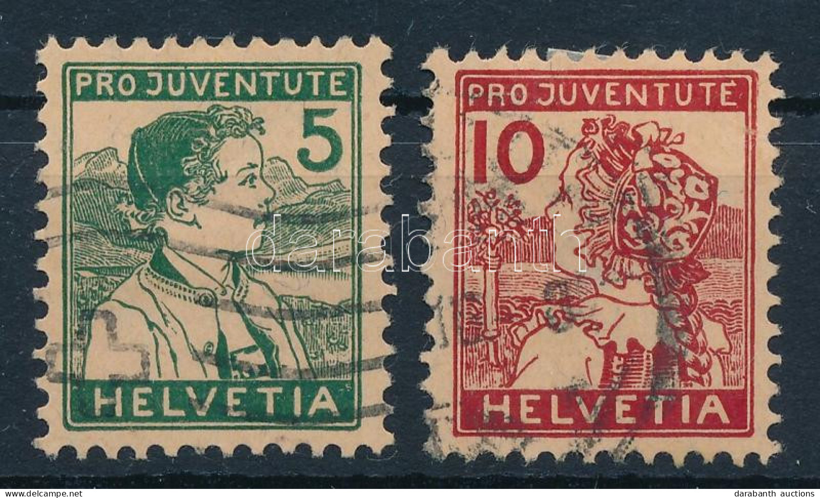 O Svájc 1915 Pro Juventute Sor Mi 128-129 (Mi EUR 110.-) - Sonstige & Ohne Zuordnung