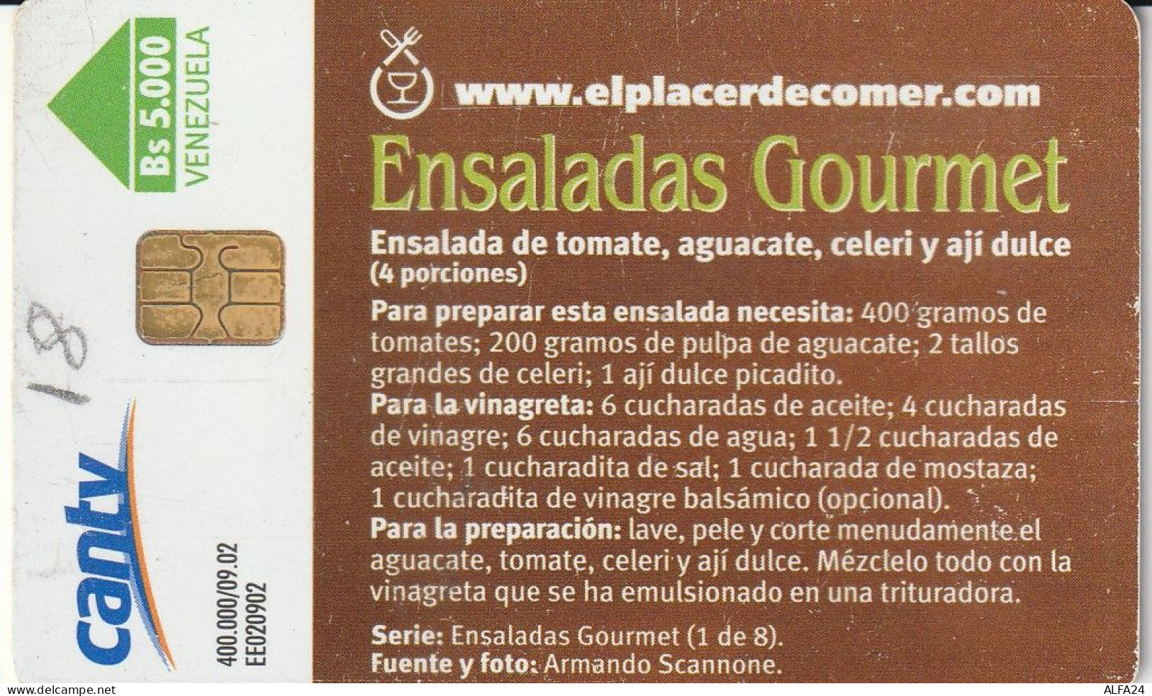 PHONE CARD VENEZUELA  (E3.25.2 - Venezuela