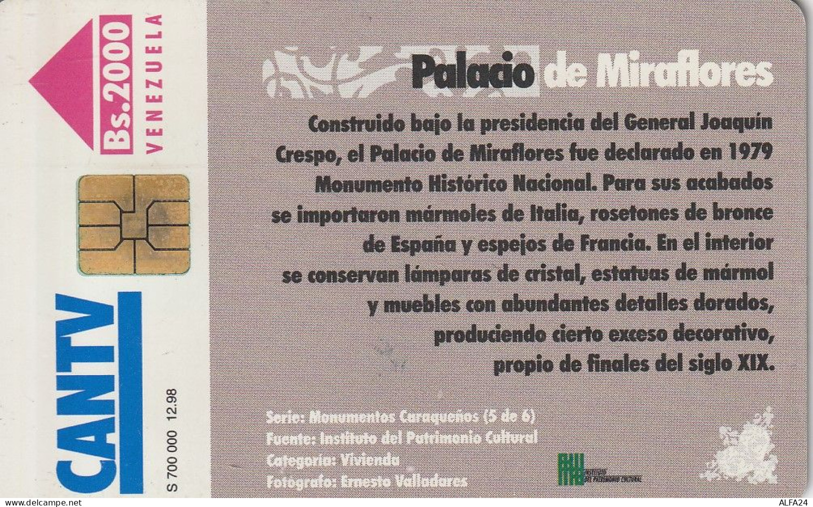 PHONE CARD VENEZUELA  (E3.24.7 - Venezuela