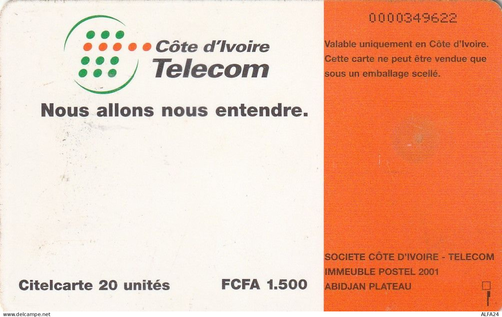 PHONE CARD COSTA D'AVORIO  (E3.16.4 - Côte D'Ivoire