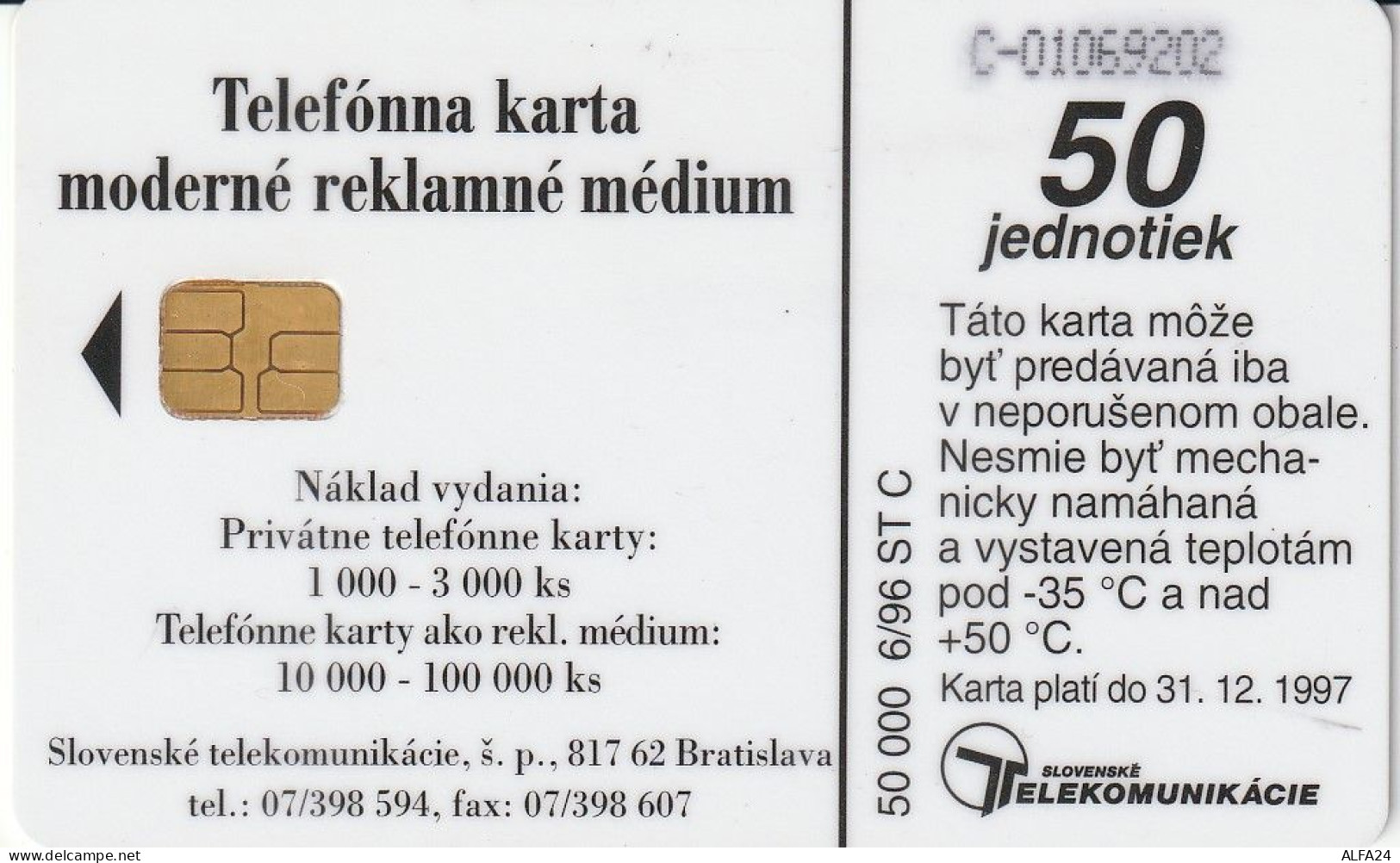 PHONE CARD SLOVACCHIA  (E3.15.2 - Slovakia