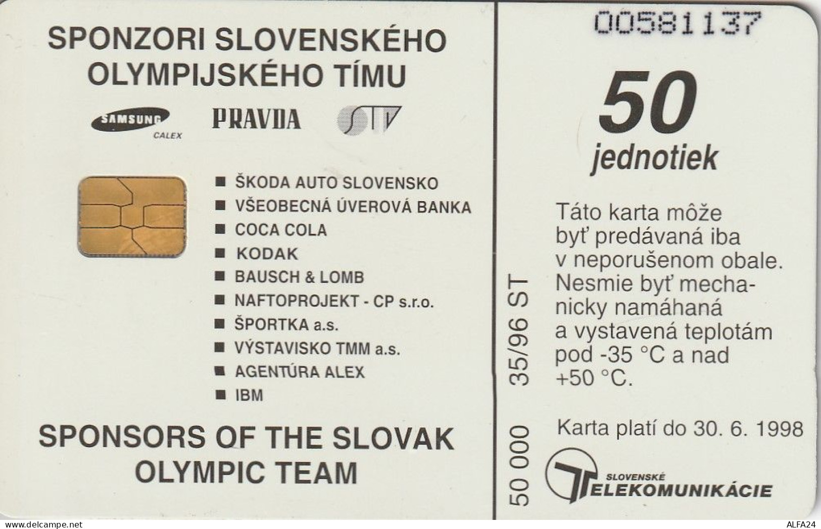 PHONE CARD SLOVACCHIA  (E3.13.7 - Slovakia