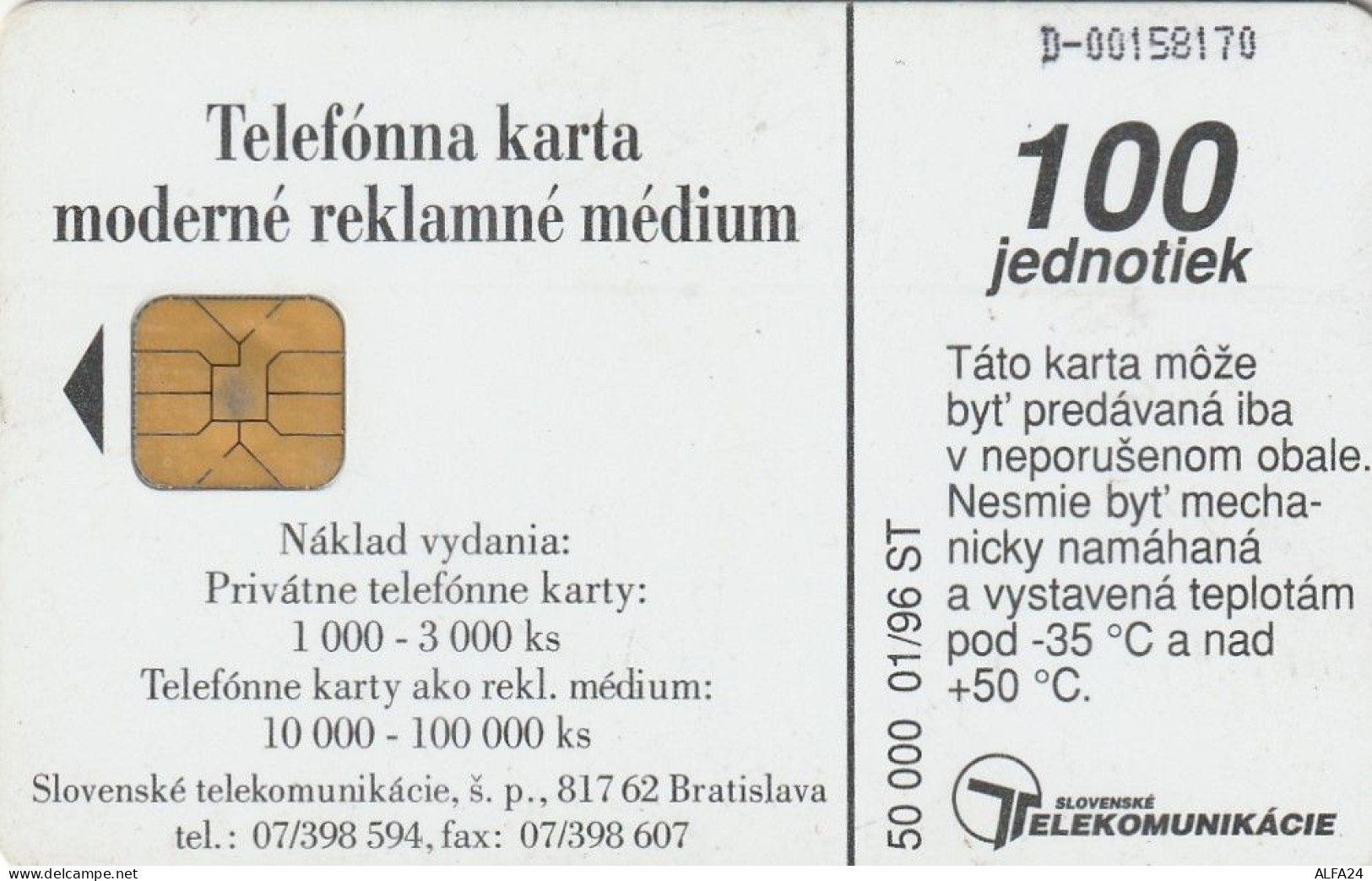 PHONE CARD SLOVACCHIA  (E3.11.8 - Slowakije