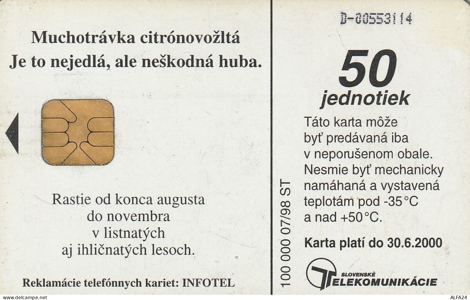 PHONE CARD SLOVACCHIA  (E3.10.3 - Slovakia