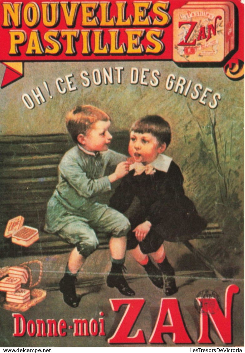 PUBLICITE - Nouvelles Pastilles - Donne-moi Zan - Oh ! Ce Sont Des Grises - Carte Postale Ancienne - Publicidad