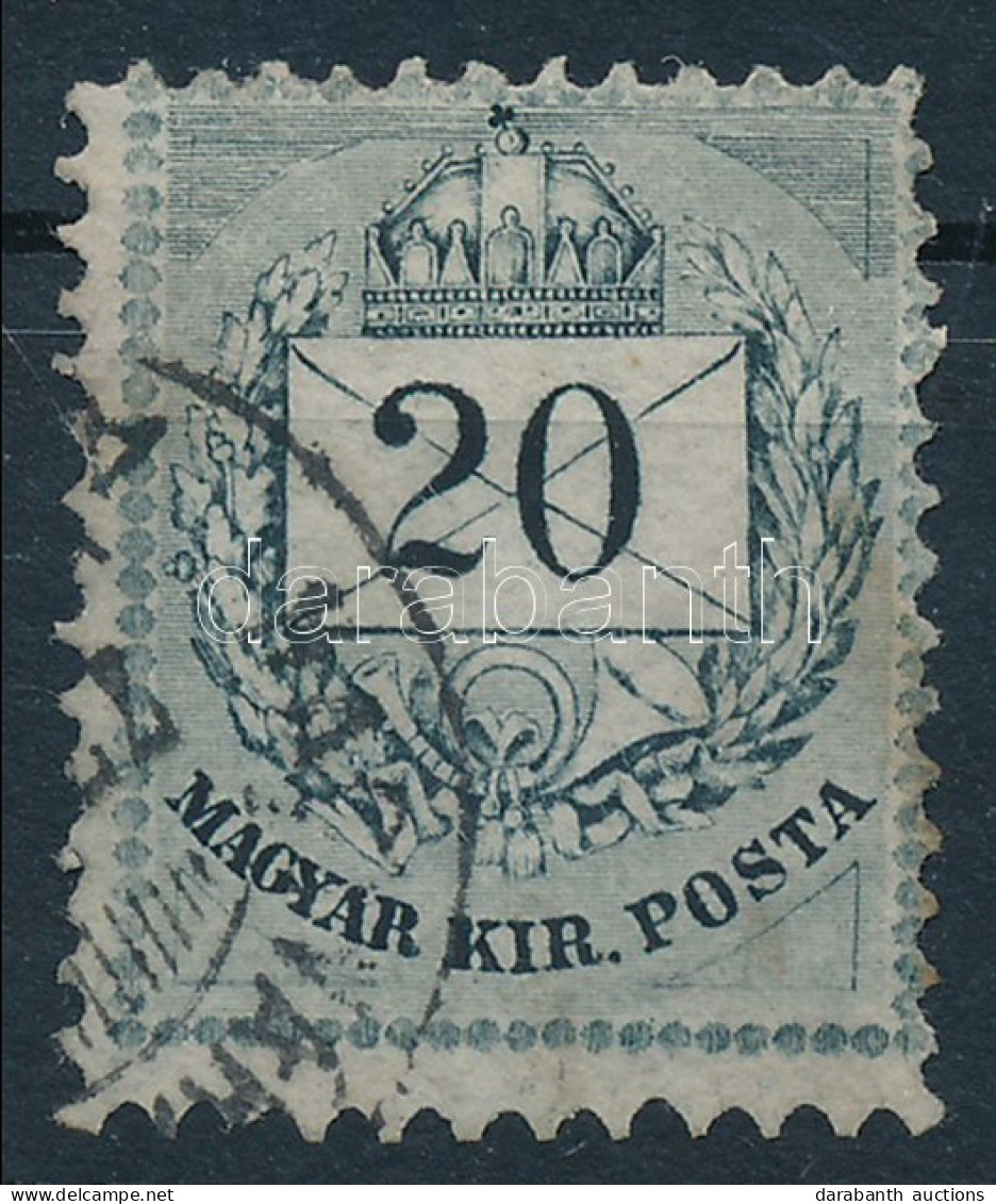 O 1874 20kr Felső Ernyős Vésésjavítással (ex Lovász) - Altri & Non Classificati