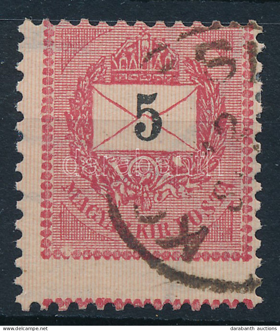 O 1889 5kr Extrán Elfogazva / Shifted Perforation - Autres & Non Classés