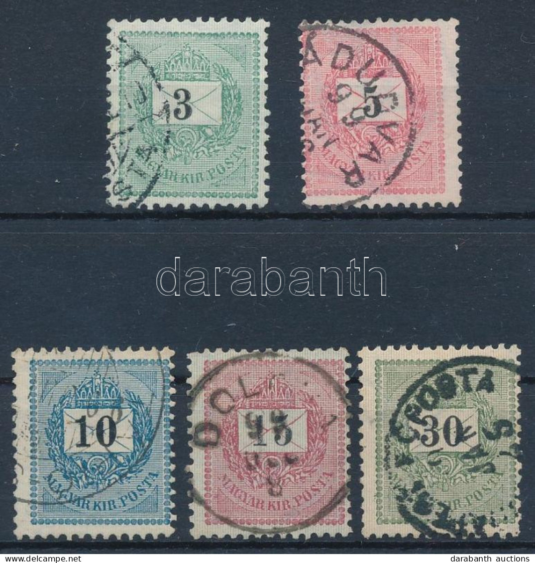 O 1898 3kr, 5kr, 10kr, 15kr, 30kr - Sonstige & Ohne Zuordnung