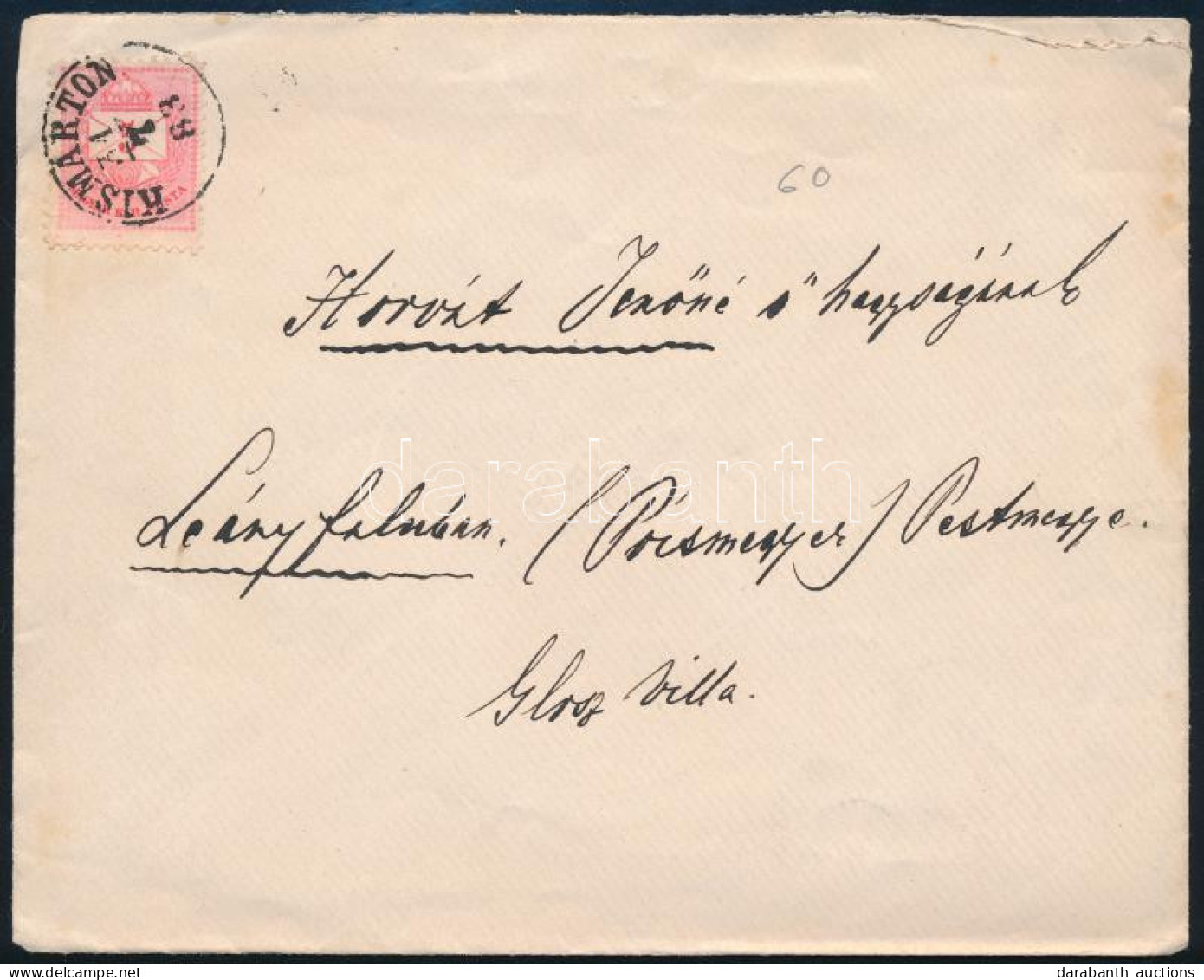 1883 5kr Levélen / On Cover "KISMARTON" - Leányfalu - Other & Unclassified