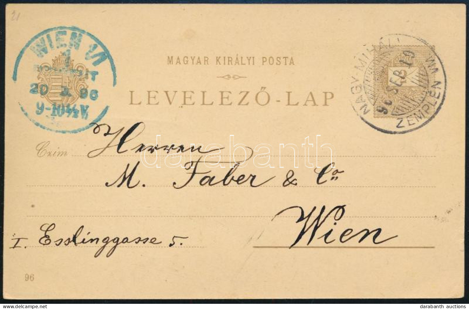 1896 2kr Díjjegyes Millenniumi Levelezőlap "NAGY-MIHÁLY" - Wien - Otros & Sin Clasificación