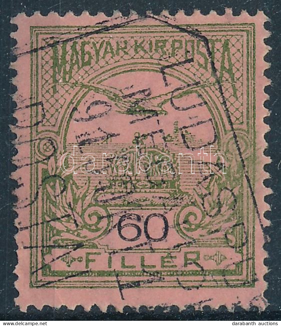 O 1913 Turul 60f Postaügynökségi Bélyegzéssel "LUDASPU(SZTA) / MEGÁLLÓ.." - Other & Unclassified