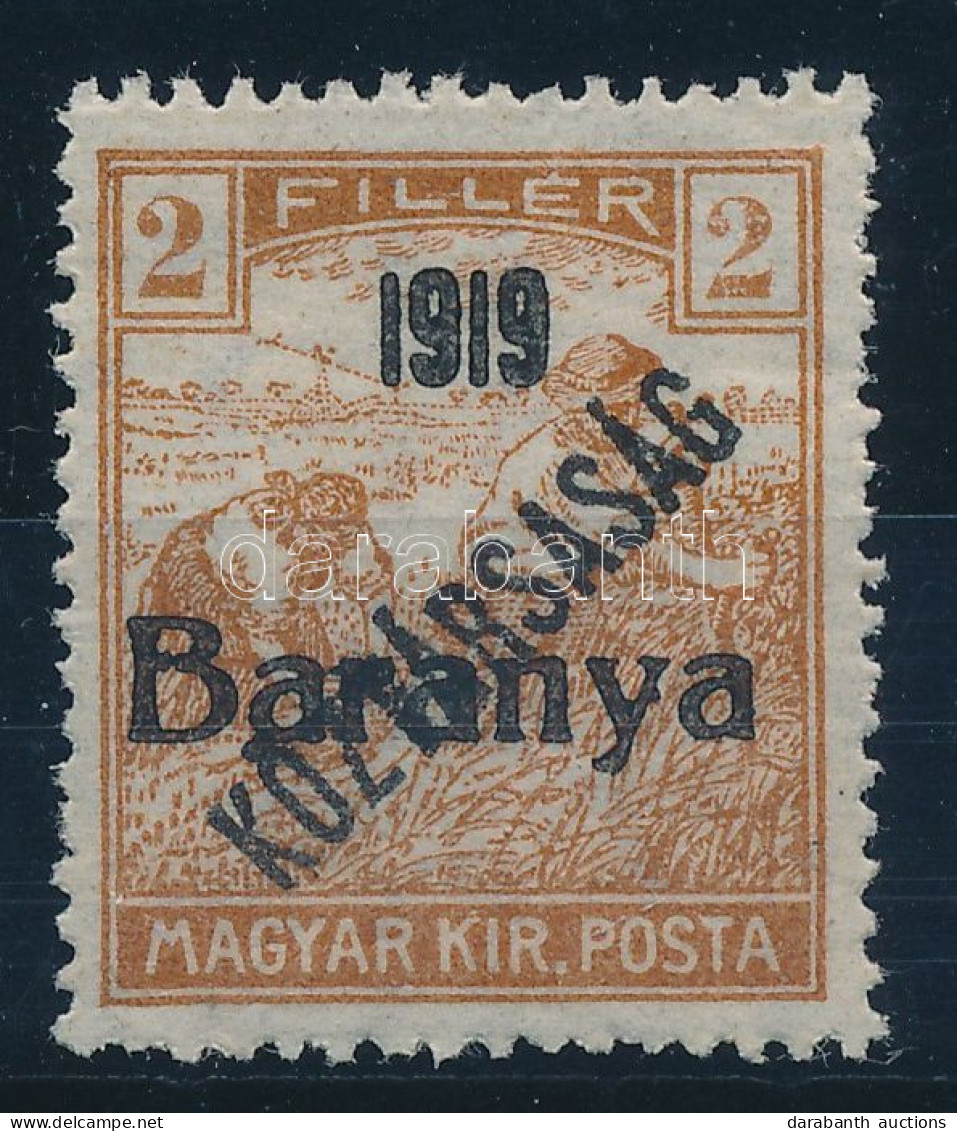 * Baranya I. 1919 Arató/Köztársaság 2f Bodor Vizsgálójellel - Sonstige & Ohne Zuordnung