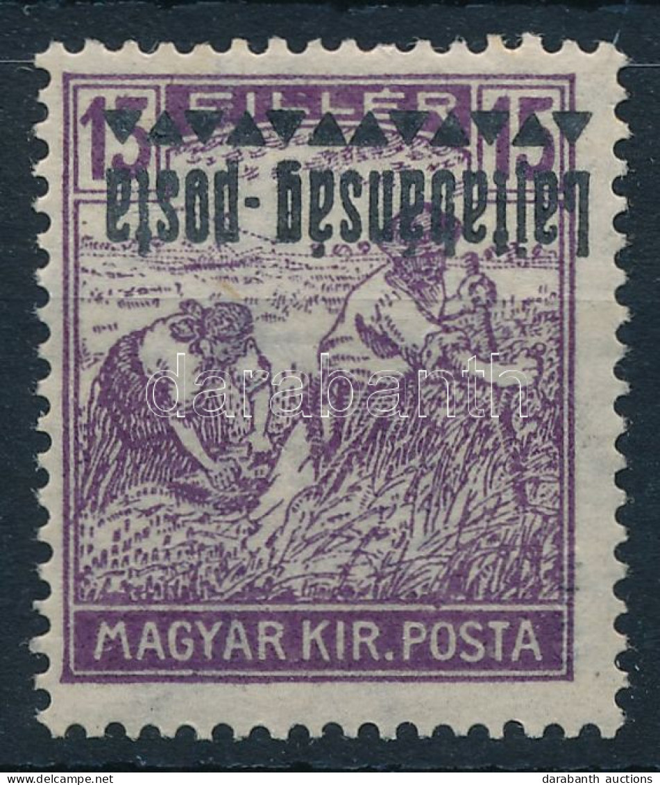 ** Nyugat-Magyarország III. 1921 Arató 15f Fordított Felülnyomással, Bodor Vizsgálójellel - Andere & Zonder Classificatie