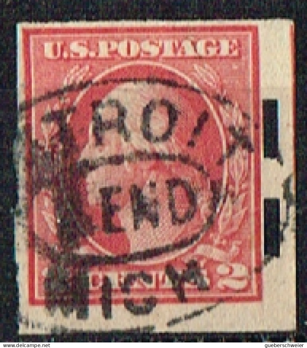 FLO 303 - ETATS-UNIS N° 200A Obl. Non Dentelé Avec 2 Perforations Dans La Marge Droite Washington - Varietà, Errori & Curiosità