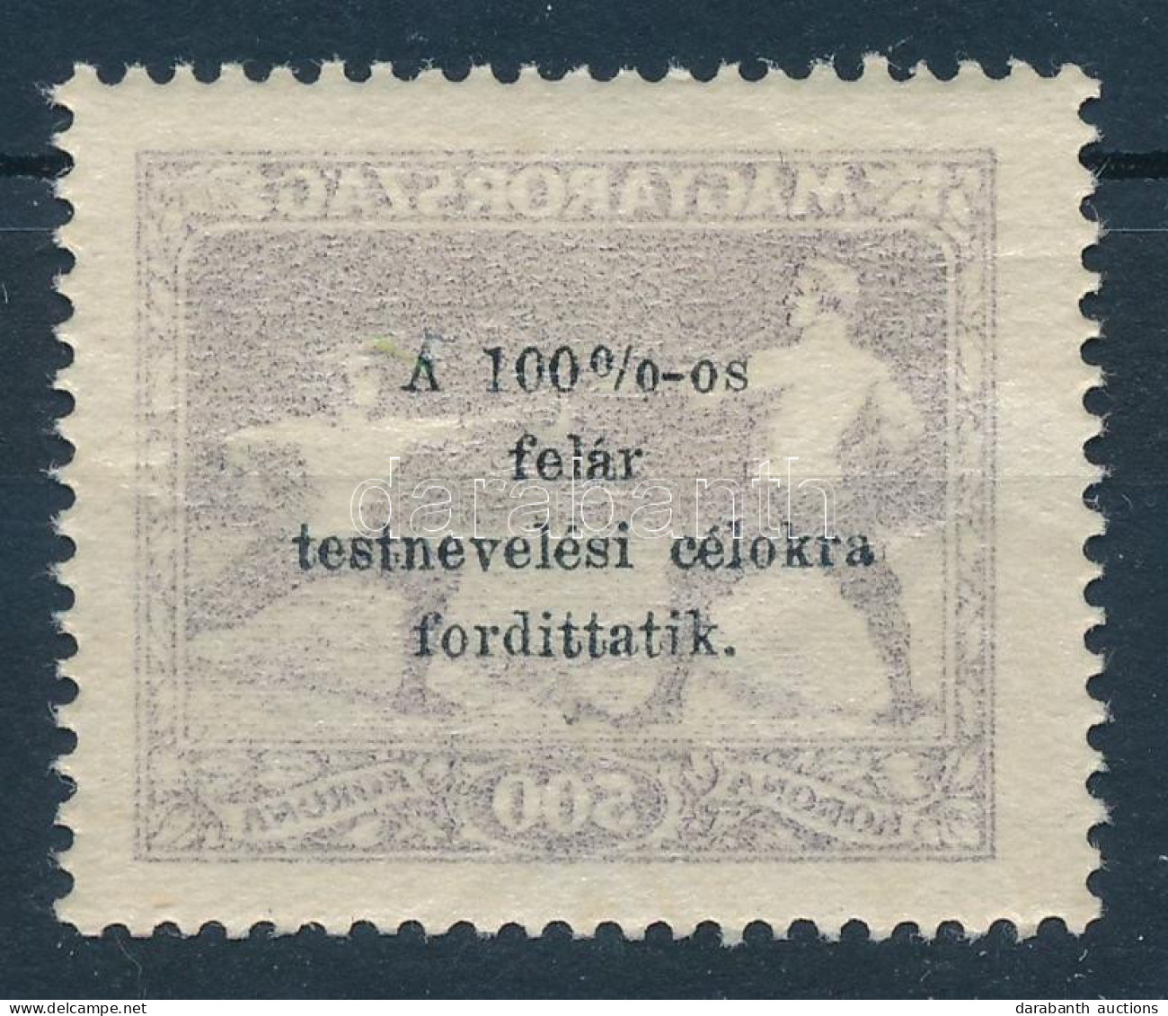 ** 1925 Sport (I.) 500K Gépszínátnyomat (ránc / Crease) - Other & Unclassified