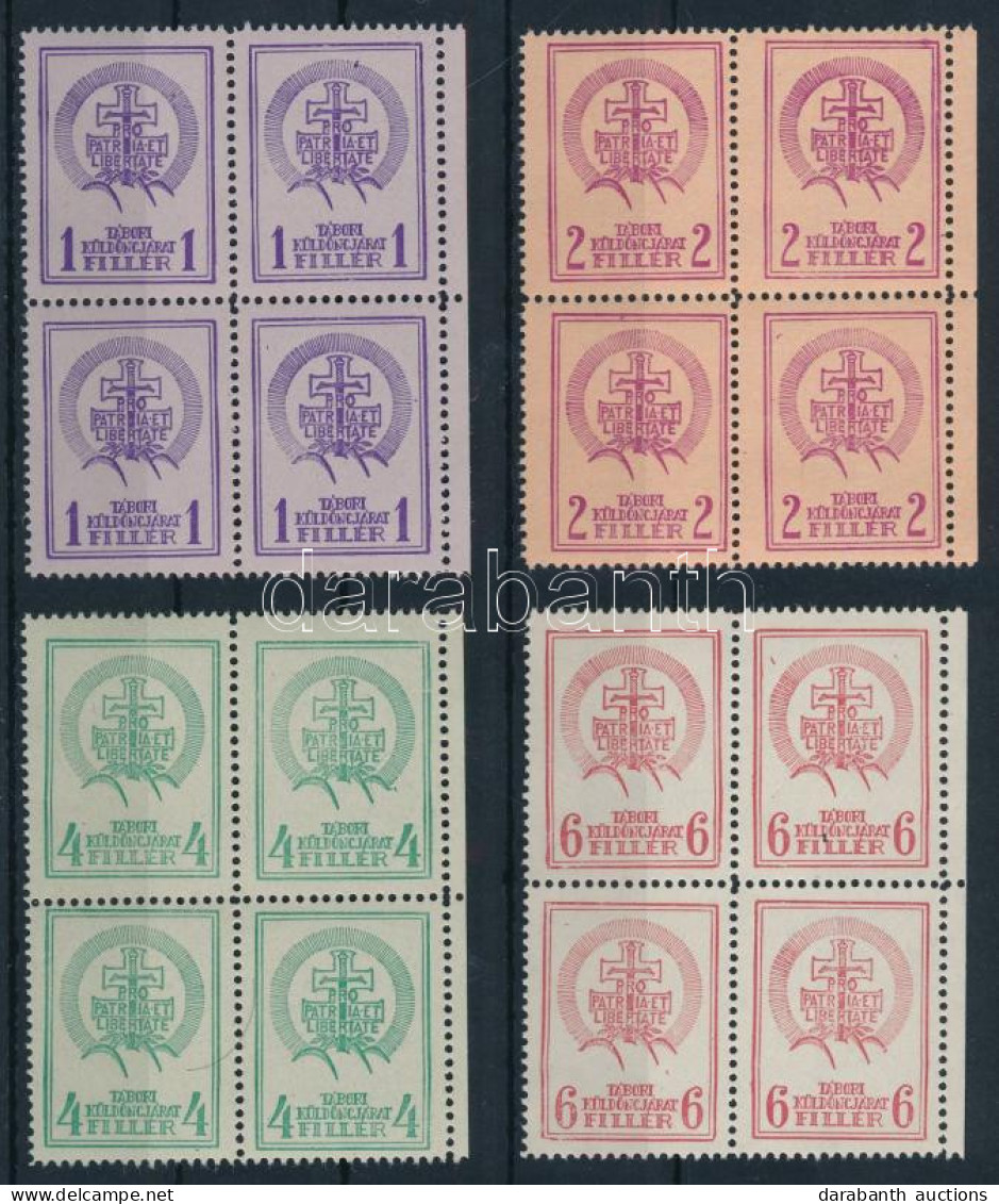 ** 1938 Soproni Tábori Küldöncjárat I. Kiadás Sorozat ívszéli Négyes Tömbökben (276.000) / Sopron Courier Post Stamp I.  - Altri & Non Classificati