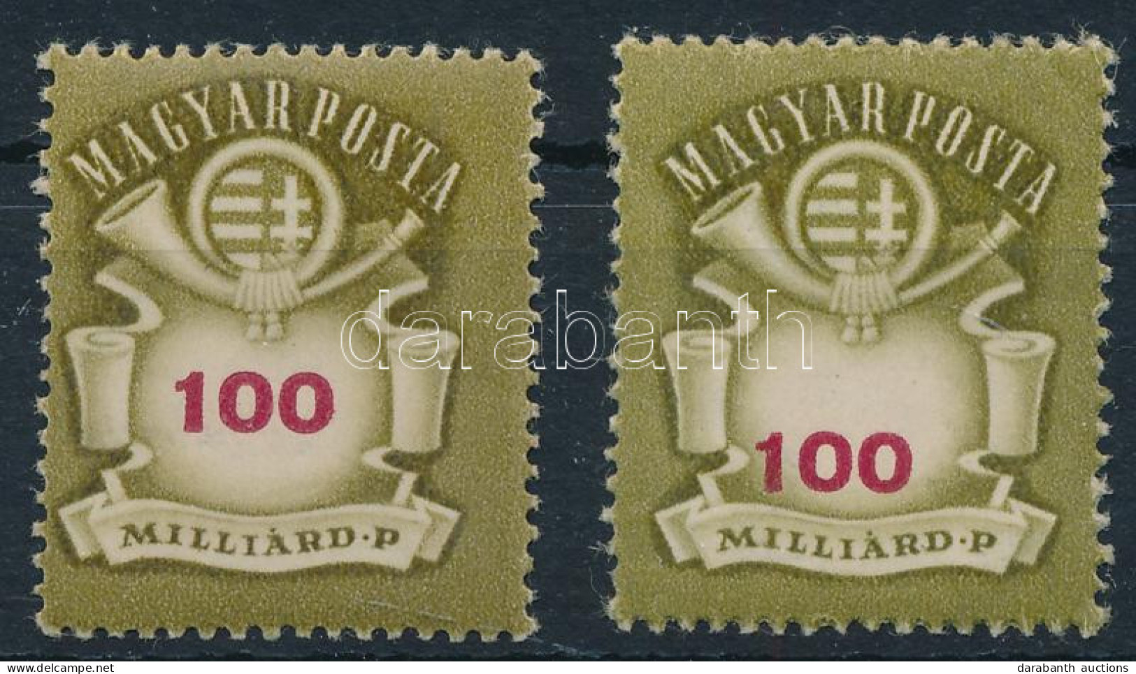 ** 1946 Milliárdos 100 Milliárd P Elcsúszott értékszámmal + Támpéldány - Other & Unclassified