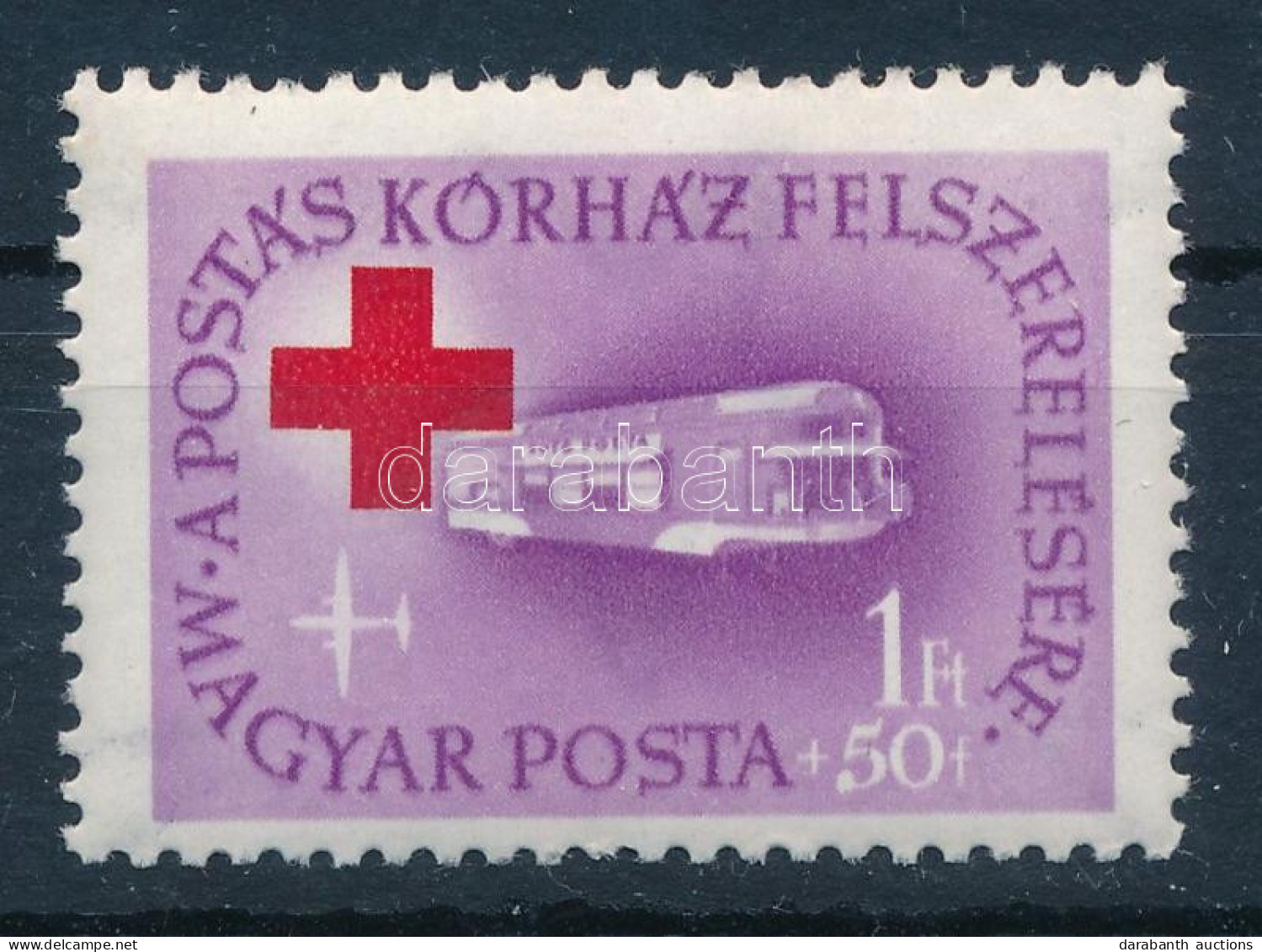 ** 1957 Postáskórház 1Ft+50f Fehér Folt Az 5-ös Számban Lemezhibával (5.000) - Sonstige & Ohne Zuordnung