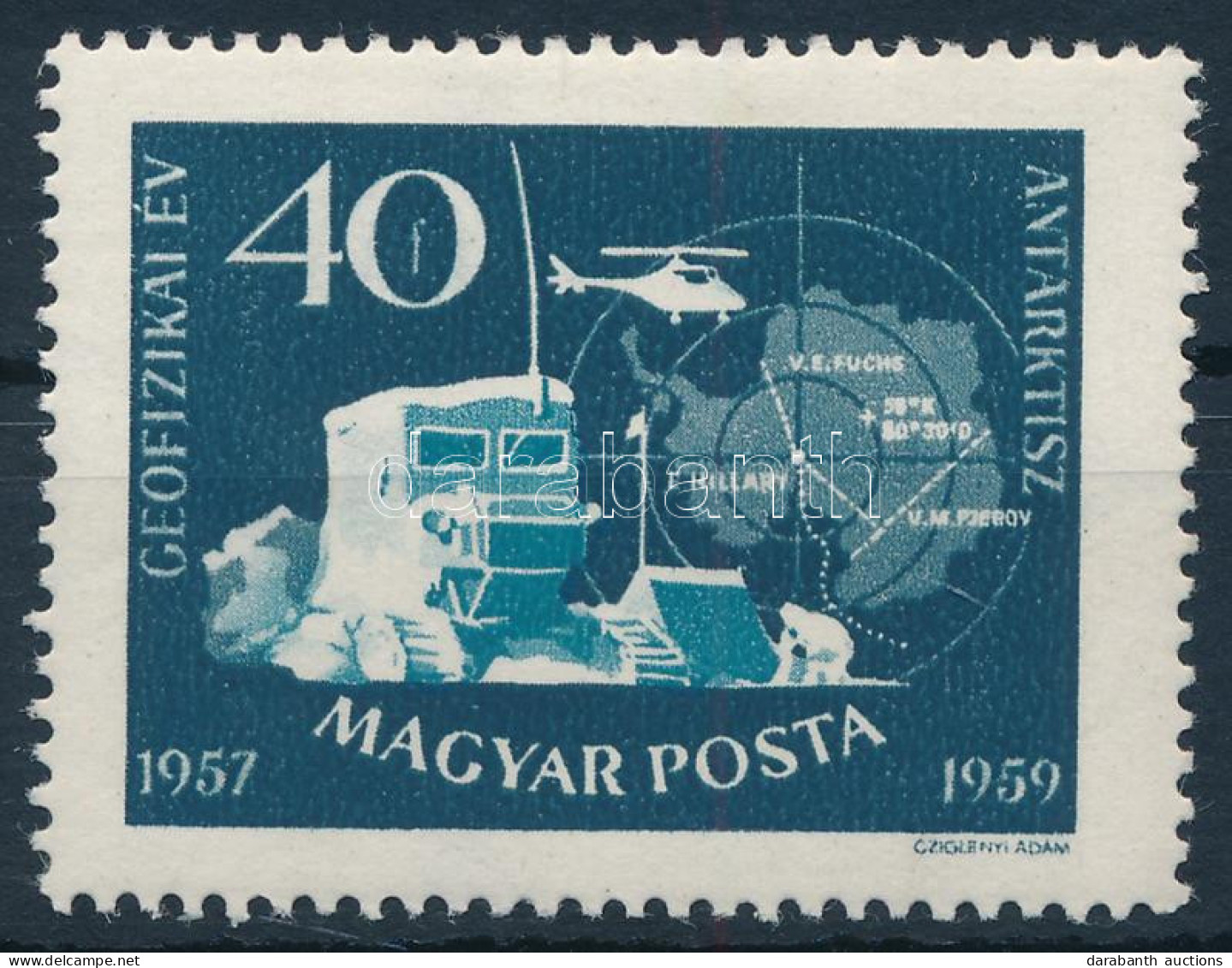 ** 1959 Nemzetközi Geofizikai év 40f "vastagabb Hótakaró" Lemezhiba - Autres & Non Classés