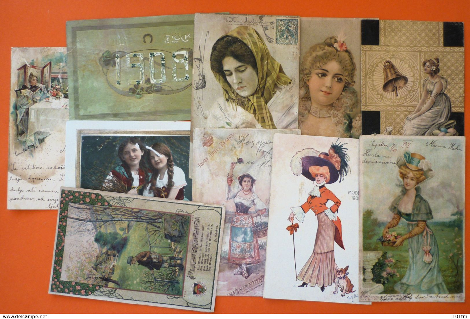 LOT 10 OLD POSTRCARDS - Gruss Aus.../ Gruesse Aus...