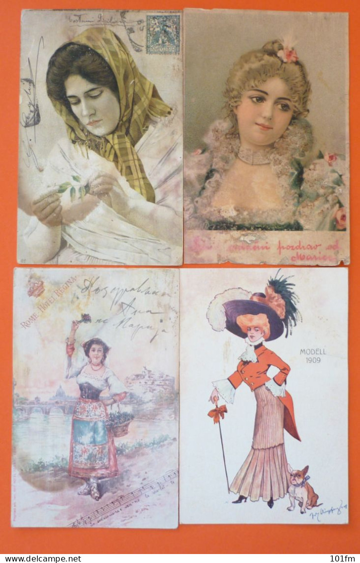 LOT 10 OLD POSTRCARDS - Souvenir De...