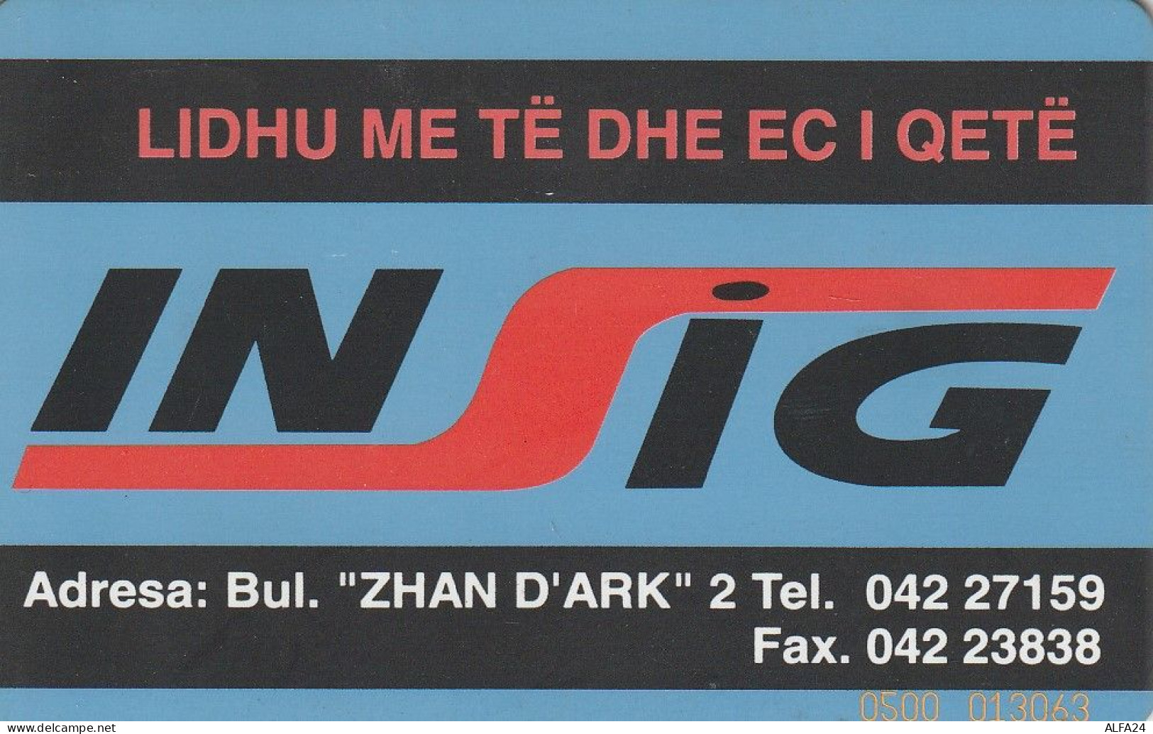 PHONE CARD ALBANIA  (E4.18.5 - Albanie