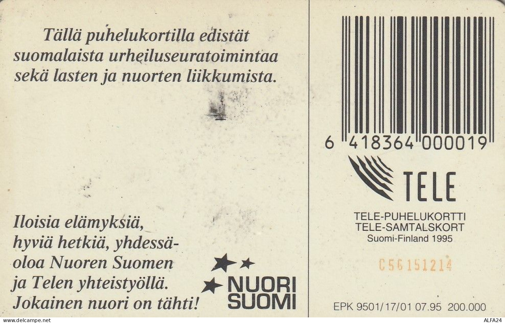 PHONE CARD FINLANDIA  (E4.13.7 - Finlande