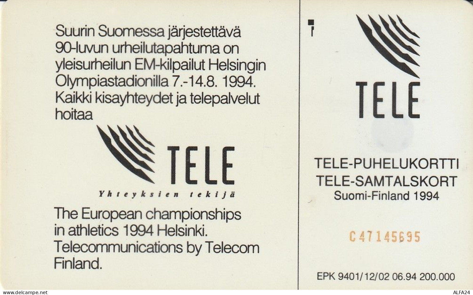 PHONE CARD FINLANDIA  (E4.14.2 - Finnland