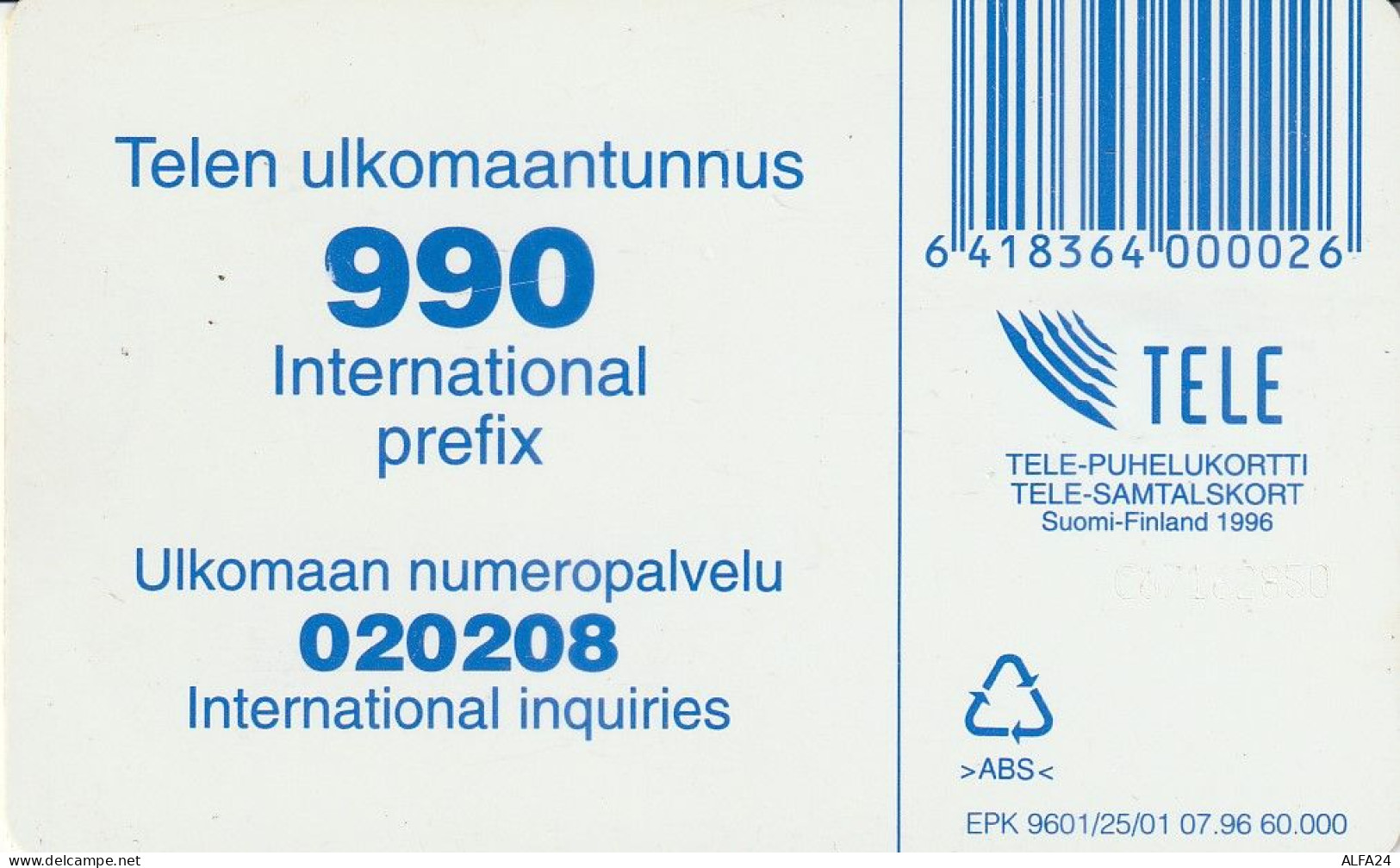 PHONE CARD FINLANDIA  (E4.11.2 - Finnland