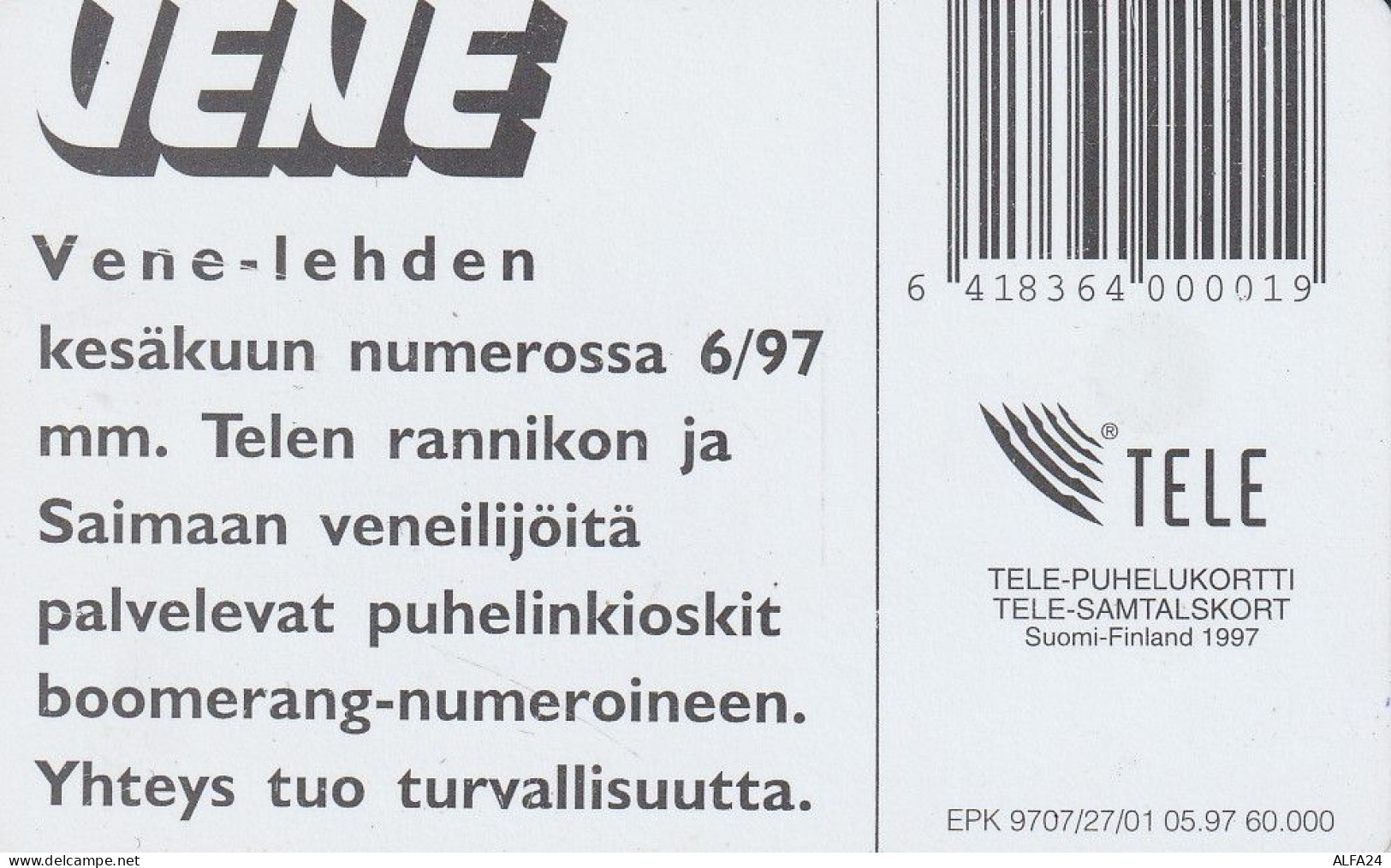 PHONE CARD FINLANDIA  (E4.9.1 - Finlande