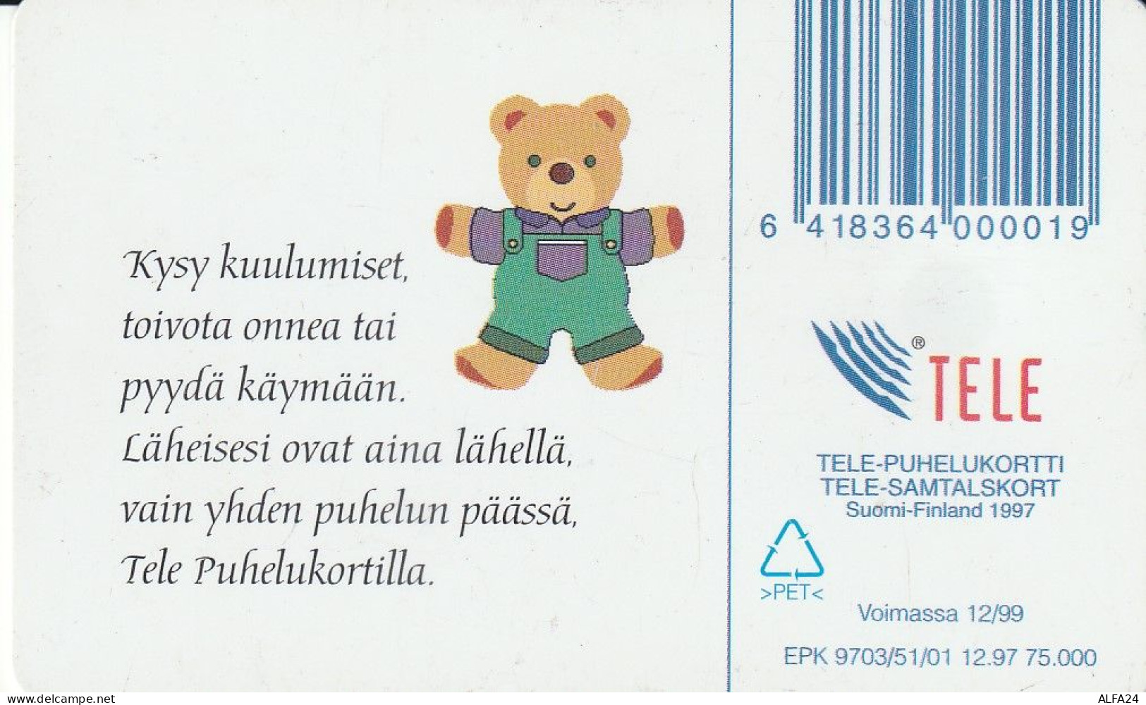 PHONE CARD FINLANDIA  (E4.9.2 - Finnland