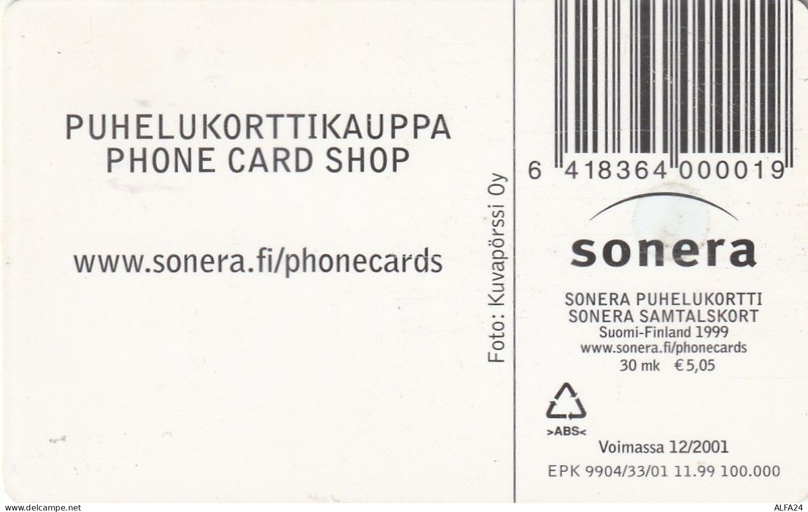 PHONE CARD FINLANDIA  (E4.8.4 - Finland