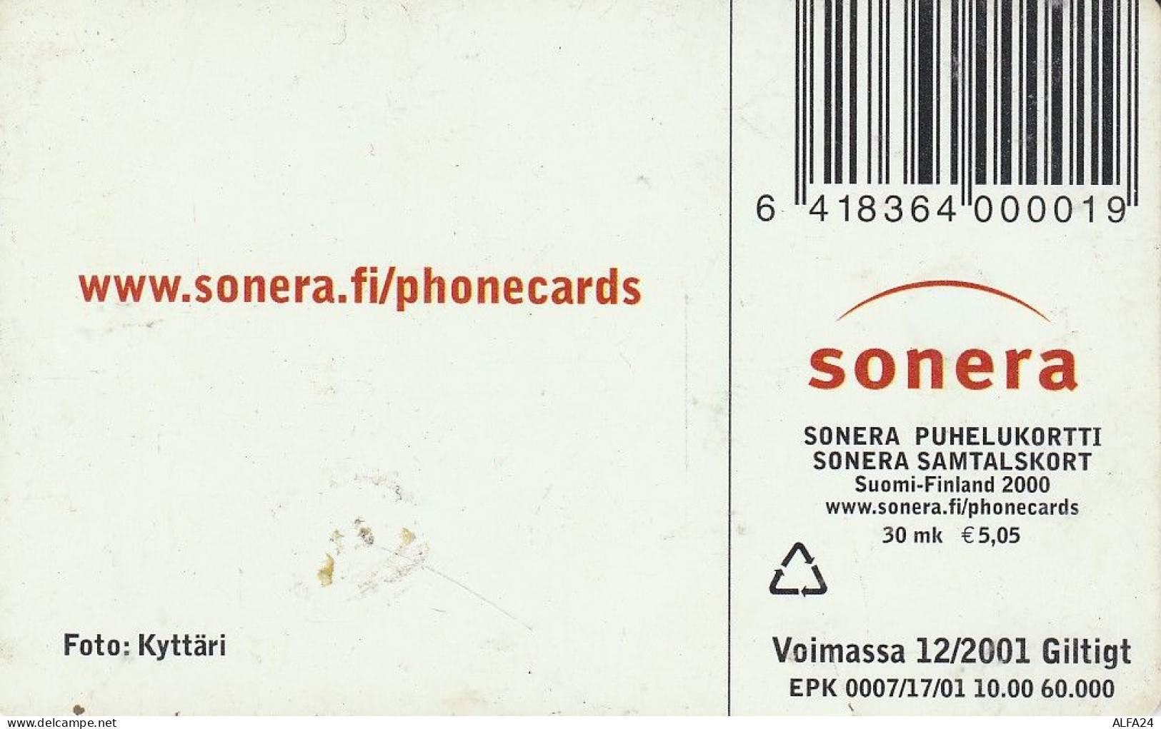 PHONE CARD FINLANDIA  (E4.7.1 - Finlande