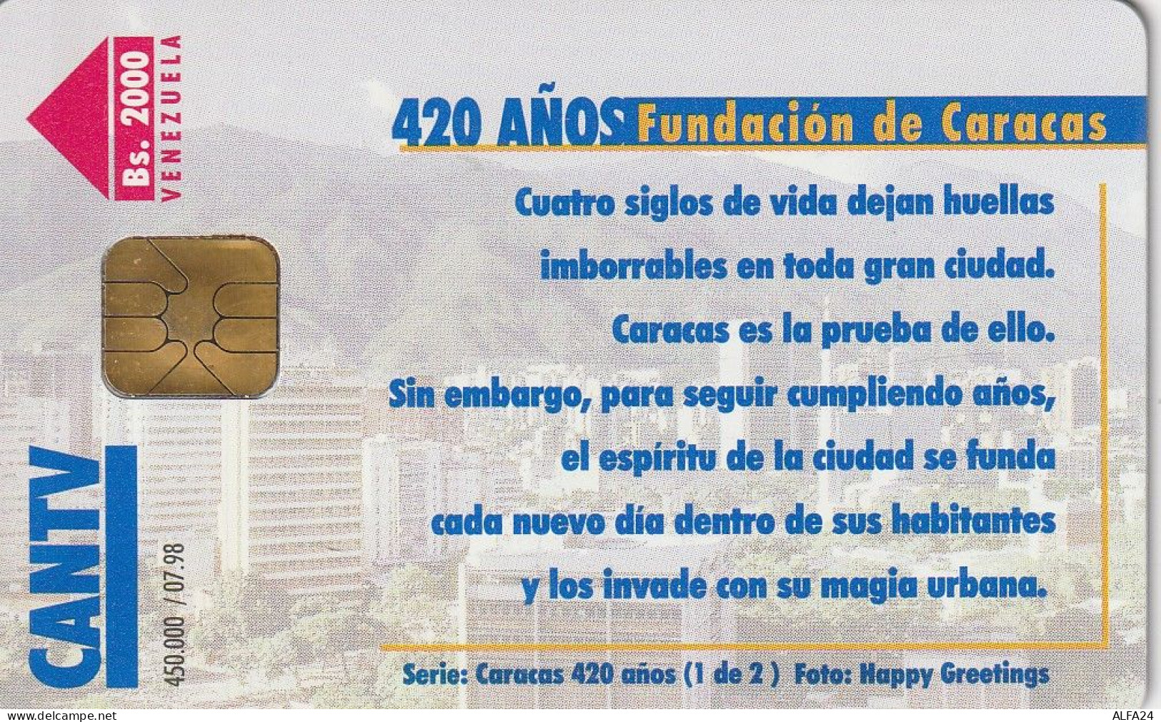 PHONE CARD VENEZUELA  (E4.5.7 - Venezuela