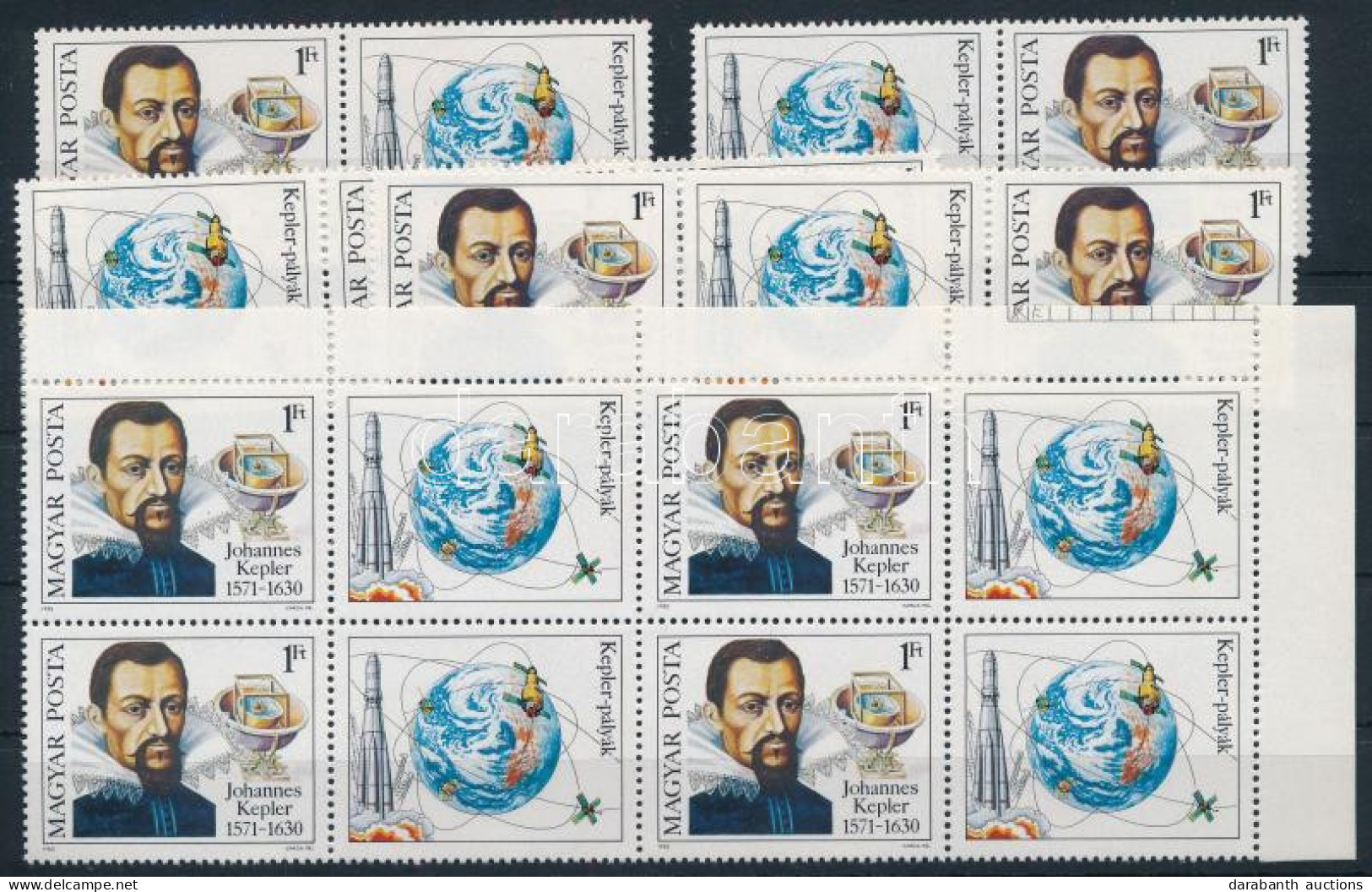 ** 1980 Johannes Kepler Bélyeg Tépésvariációk, Lehetséges Tépésvariásiók, Bélyeg Két Oldalon Szelvénnyel - Sonstige & Ohne Zuordnung