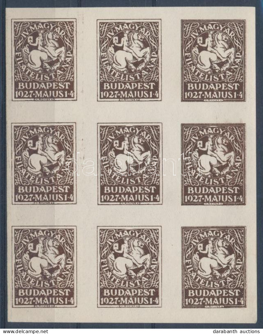 ** 1927/2bb IV. Magyar Filatelista Nap Emlék Kisív Próbanyomat (9.000) / Souvenir Sheet Proof - Other & Unclassified